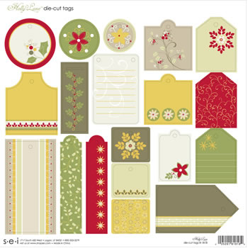 SEI - Holly Lane Die Cut Tags  (pack of 5)